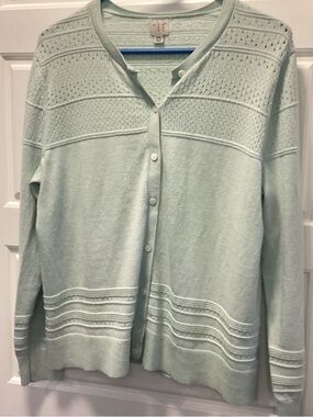 a new day Mint Green Knit Button-Up Cardigan